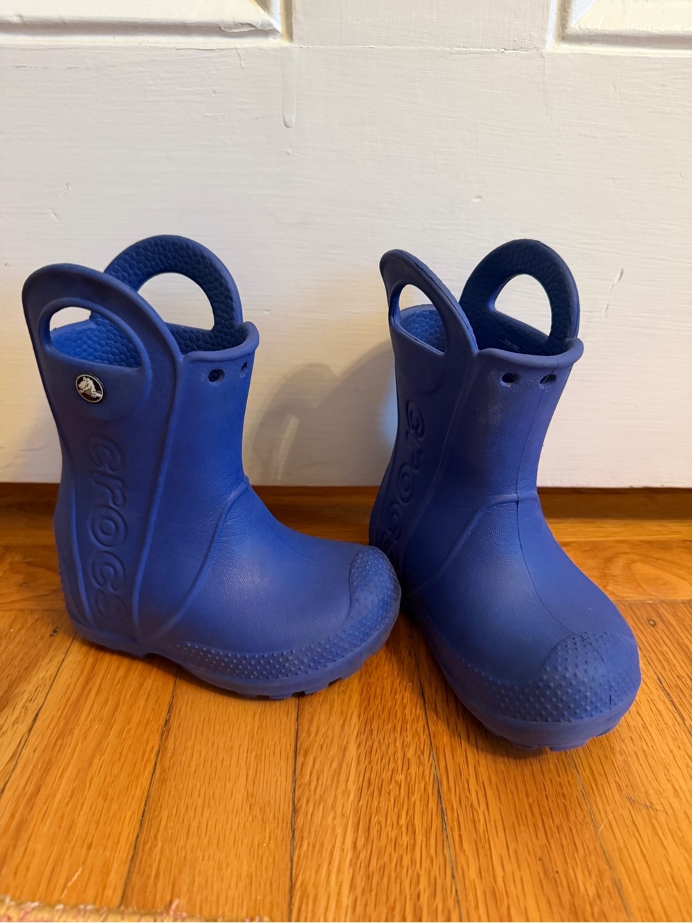 CROCS Kids Blue Easy-Pull Rain & Snow Boots